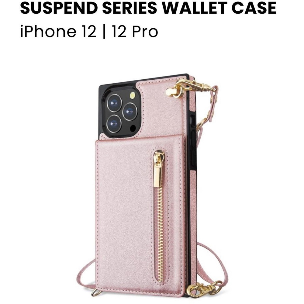 SUSPEND SERIES WALLET CASE- iPhone 12 | 12 Pro, crossbody phone case - Pink